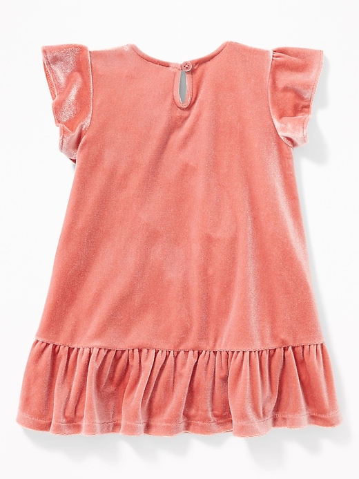View large product image 2 of 2. Ruffle-Trim Velvet Dress for Baby