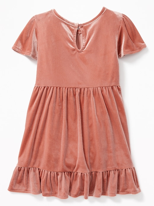 View large product image 2 of 3. Fit & Flare Velvet Dress for Toddler Girls