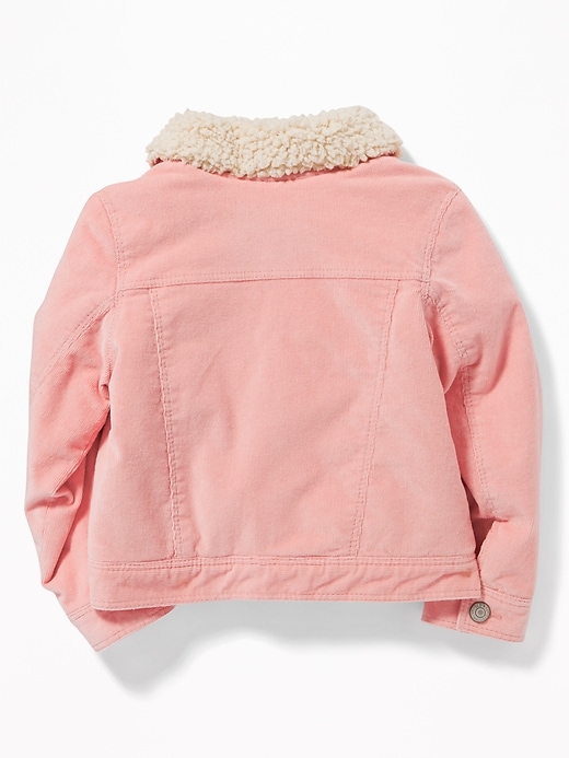 View large product image 2 of 4. Sherpa-Lined Corduroy Trucker Jacket for Toddler Girls