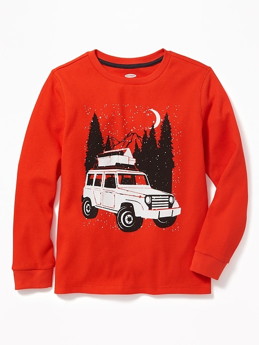 View large product image 1 of 1. Graphic Thermal-Knit Tee for Boys