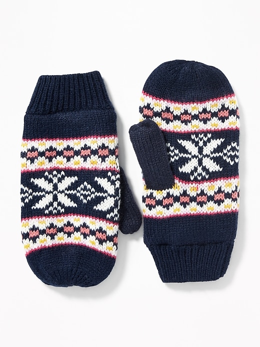 View large product image 1 of 1. Sweater-Knit Mittens for Women