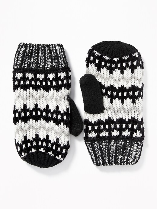 View large product image 1 of 1. Sweater-Knit Mittens for Women