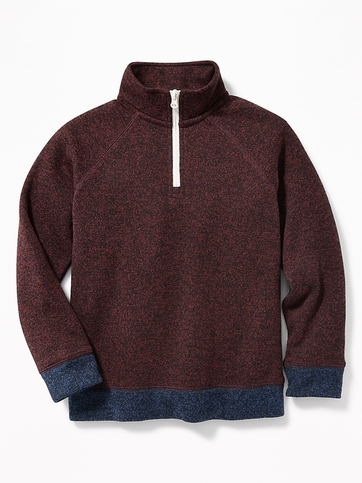 Sweater-Knit 1/4-Zip Pullover for Boys | Old Navy