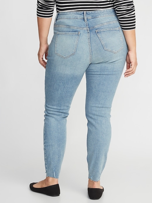 Image number 2 showing, High-Rise Secret-Slim Pockets Plus-Size Rockstar Super Skinny Jeans