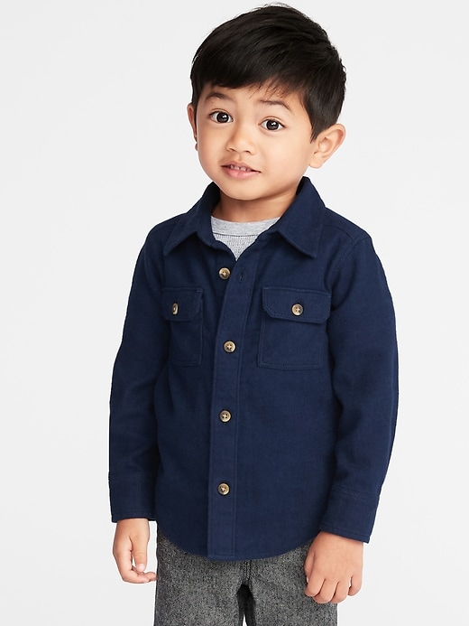 View large product image 1 of 4. Flannel Pocket Shirt for Toddler Boys