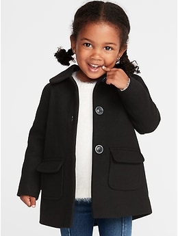 Girls store navy peacoat