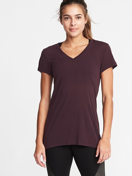 Image number 1 showing, V-Neck Performance Tee for Women