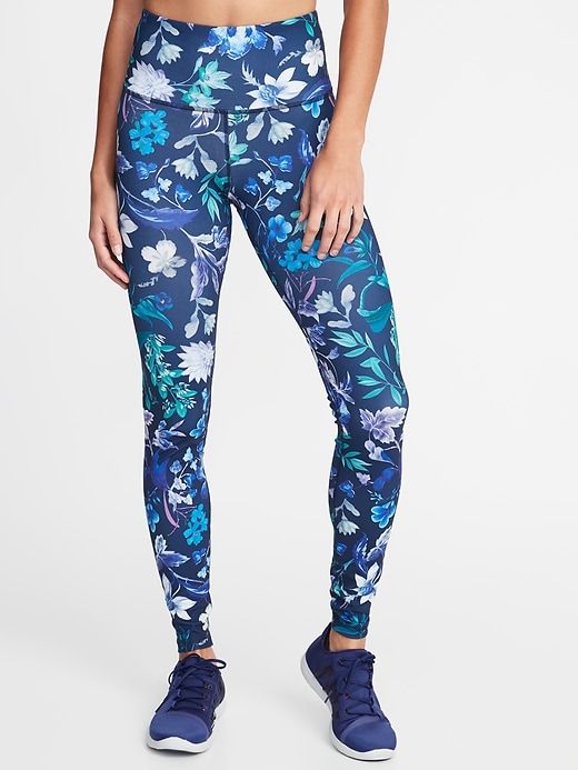 High-Rise Floral Elevate Compression Leggings for Women | Old Navy