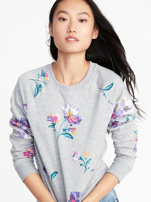 Image number 4 showing, Relaxed French Terry Sweatshirt for Women