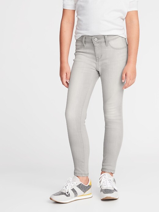 View large product image 1 of 4. Ballerina 360&#176 Stretch Built-In Warm Gray-Wash Jeggings for Girls