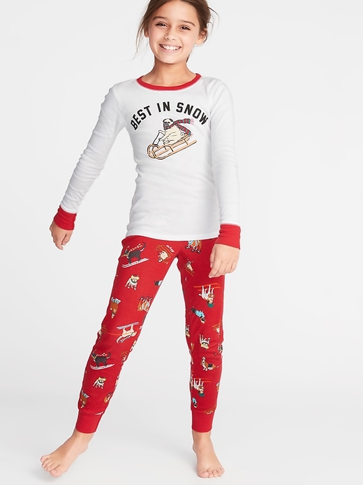 View large product image 1 of 1. Holiday-Graphic Sleep Set for Girls