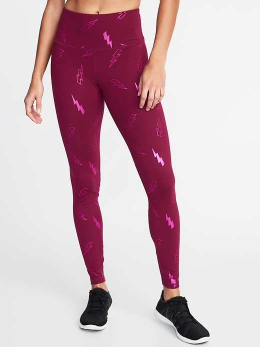 View large product image 1 of 1. High-Rise Printed Elevate Compression Leggings for Women