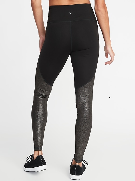 View large product image 2 of 2. High-Rise Shimmer Elevate Compression Full-Length Leggings for Women