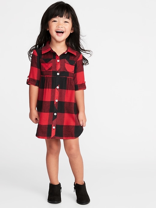 Girls 2025 flannel dress