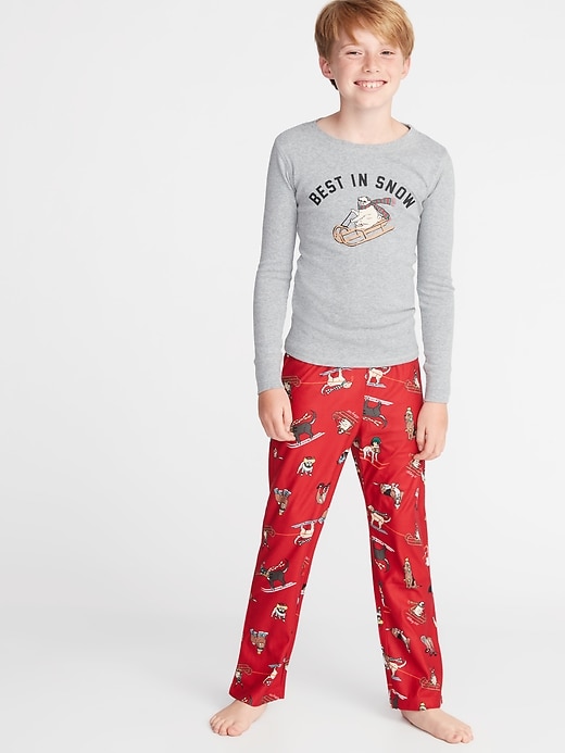 View large product image 1 of 1. Holiday-Graphic Sleep Set For Boys