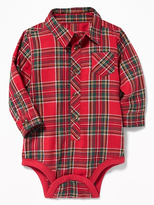 View large product image 1 of 2. Plaid Bodysuit for Baby