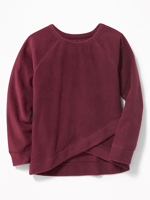 Micro Performance Fleece Cross-Hem Top for Girls | Old Navy