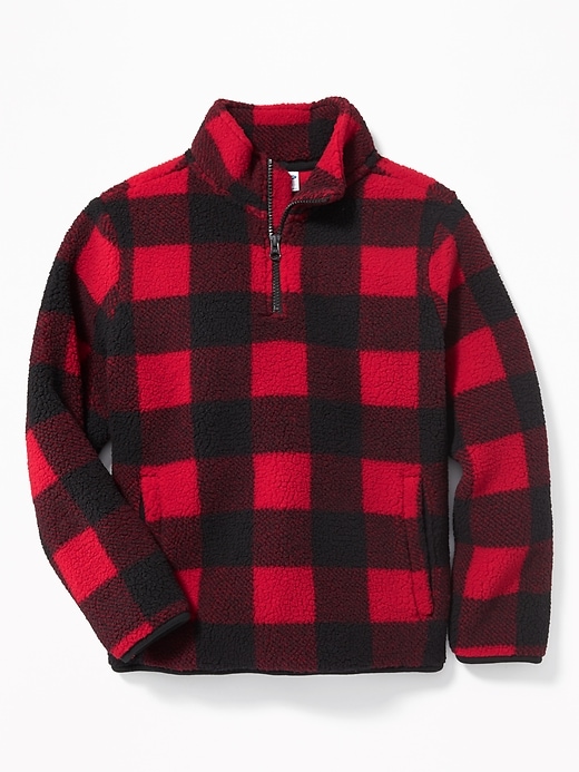 View large product image 1 of 2. Sherpa 1/4-Zip Mock-Neck Popover For Boys