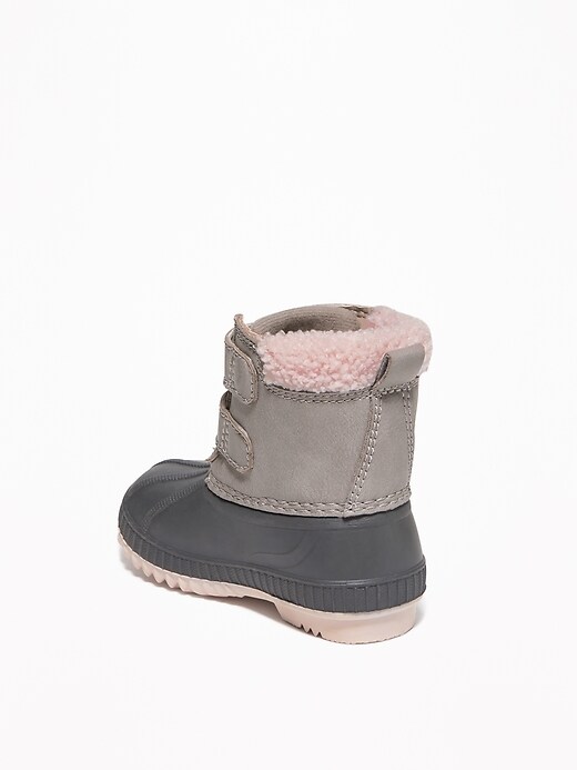 Color Blocked Duck Boots For Toddler Girls