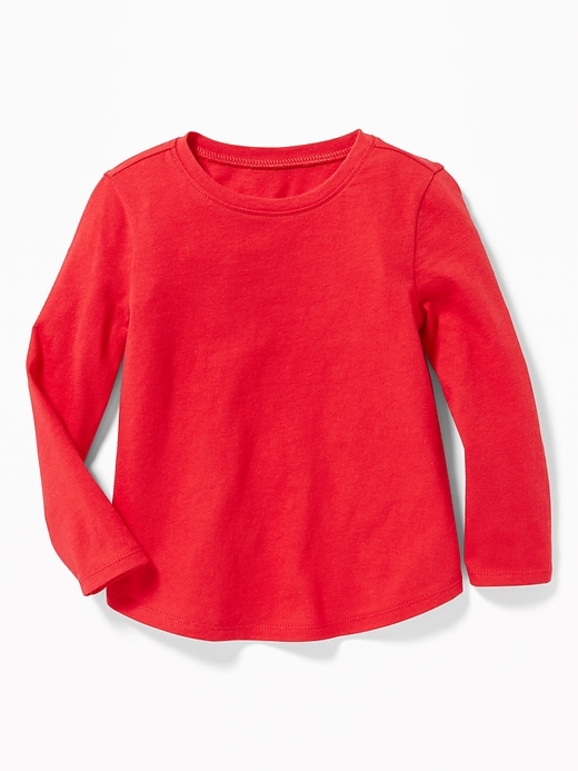 View large product image 1 of 2. Scoop-Neck Jersey Tee for Toddler Girls