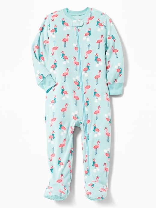 View large product image 1 of 1. Flamingo Micro Fleece Footed Sleeper For Toddler & Baby