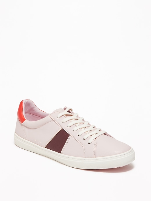 Image number 1 showing, Faux-Leather Classic Sneakers for Women