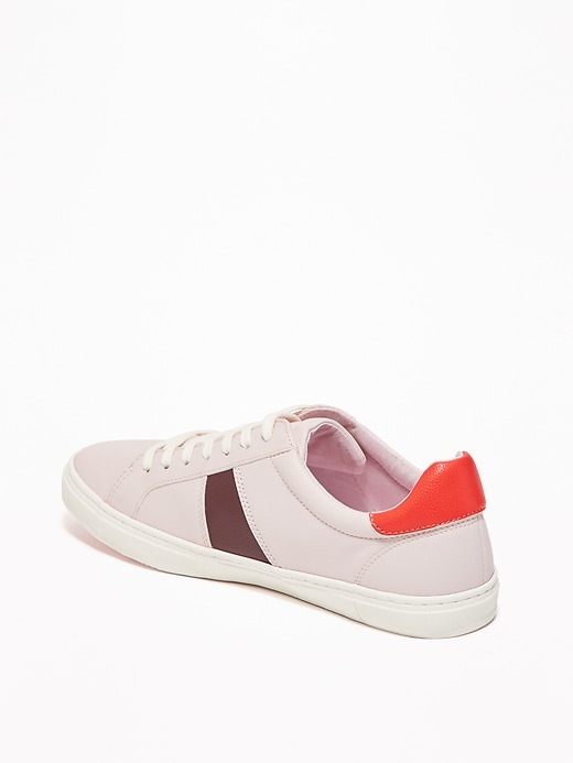 Image number 4 showing, Faux-Leather Classic Sneakers for Women