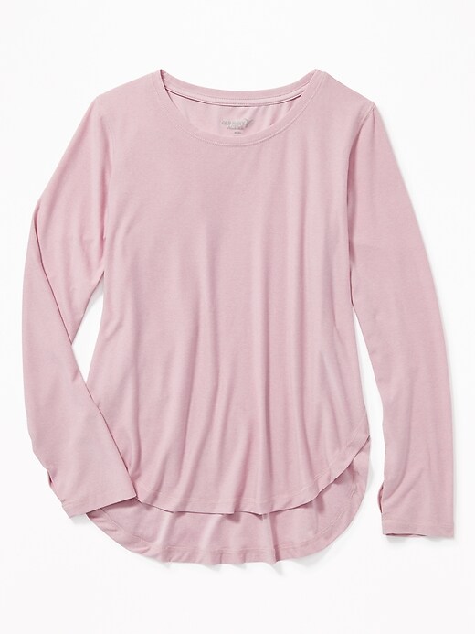 View large product image 1 of 1. Go-Dry Tulip-Hem Tee for Girls