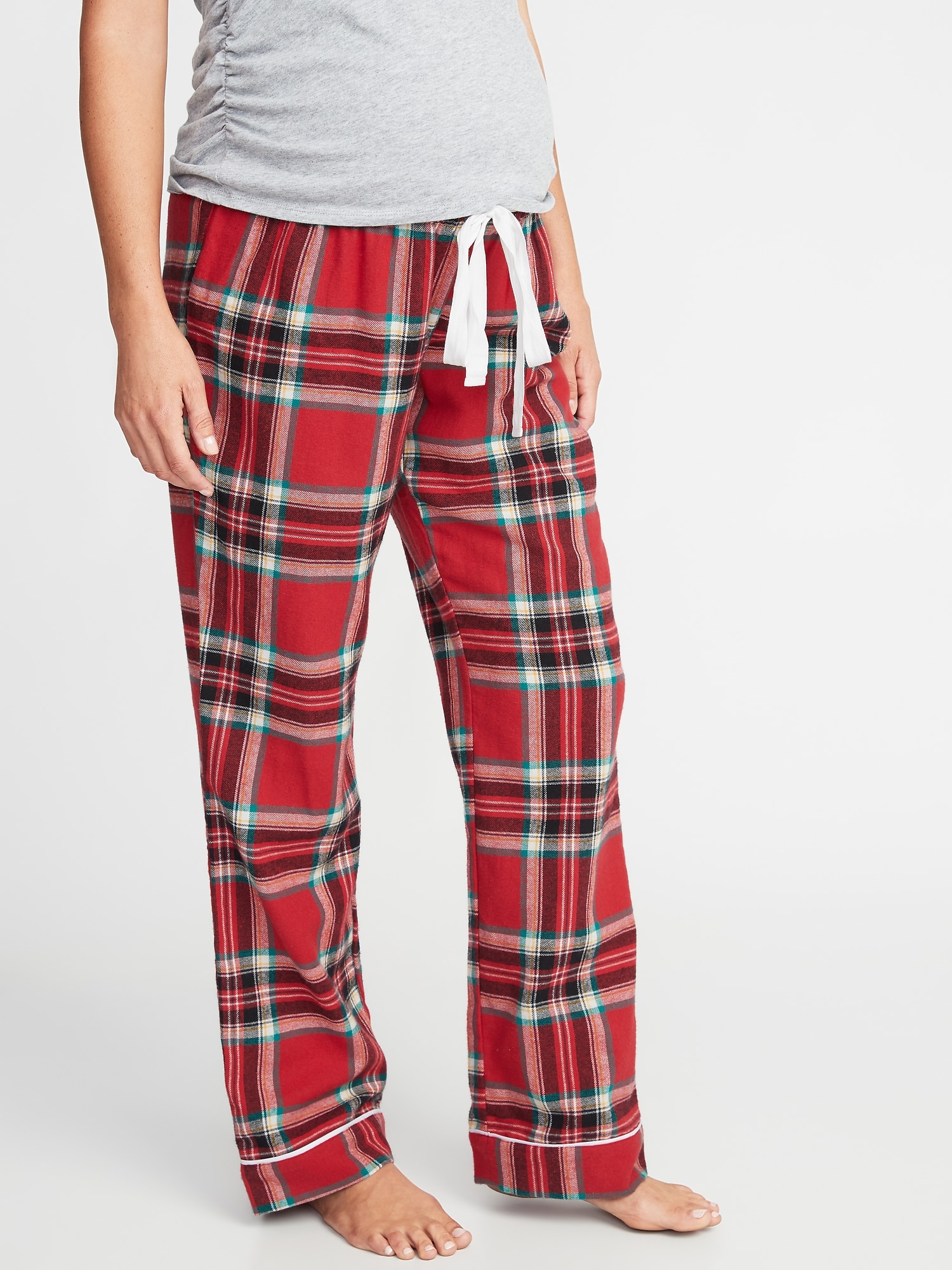 Maternity Printed Flannel Pajama Pants