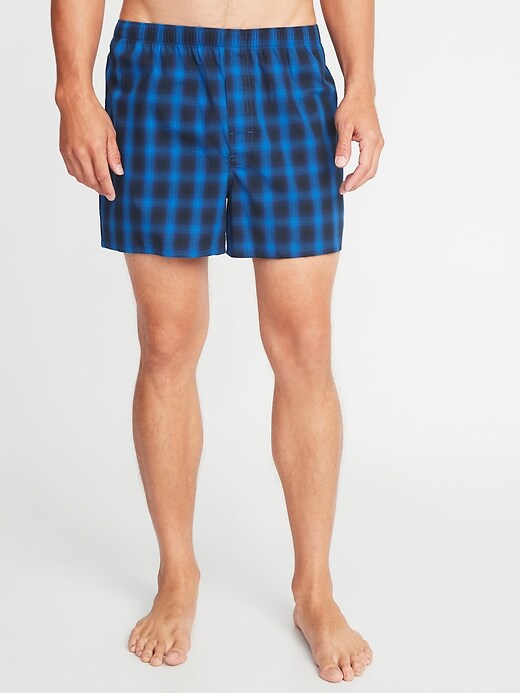 View large product image 1 of 2. Plaid Soft-Washed Boxers