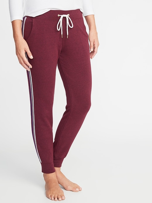 View large product image 1 of 2. French Terry Side-Stripe Joggers for Women