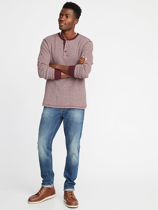 Image number 3 showing, Chunky-Textured Thermal-Knit Henley