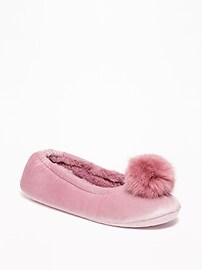 Old navy pom cheap velvet slippers