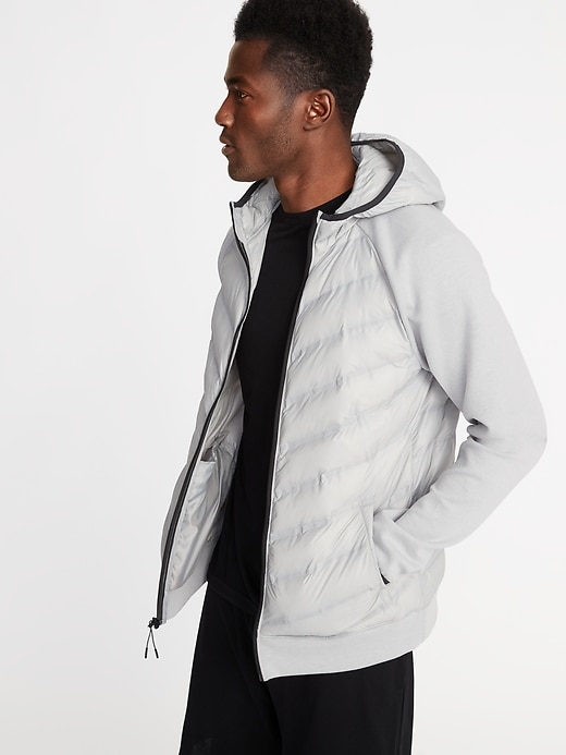 View large product image 1 of 1. Go-Warm Quilted Fusion Hooded Jacket