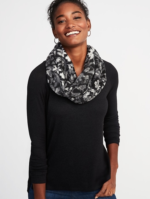 View large product image 1 of 2. Patterned Performance Fleece Infinity Scarf for Women