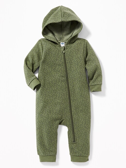 View large product image 2 of 2. Hooded Dinosaur Critter One-Piece for Baby