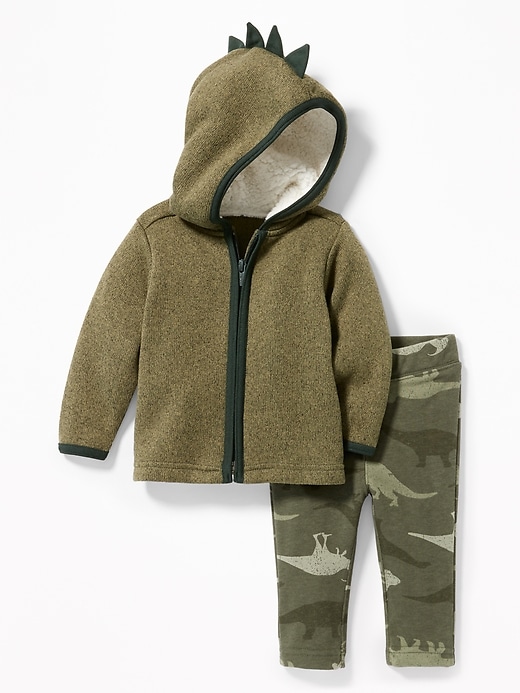 View large product image 1 of 2. Dino-Critter Zip Hoodie and Camo Pants Set for Baby
