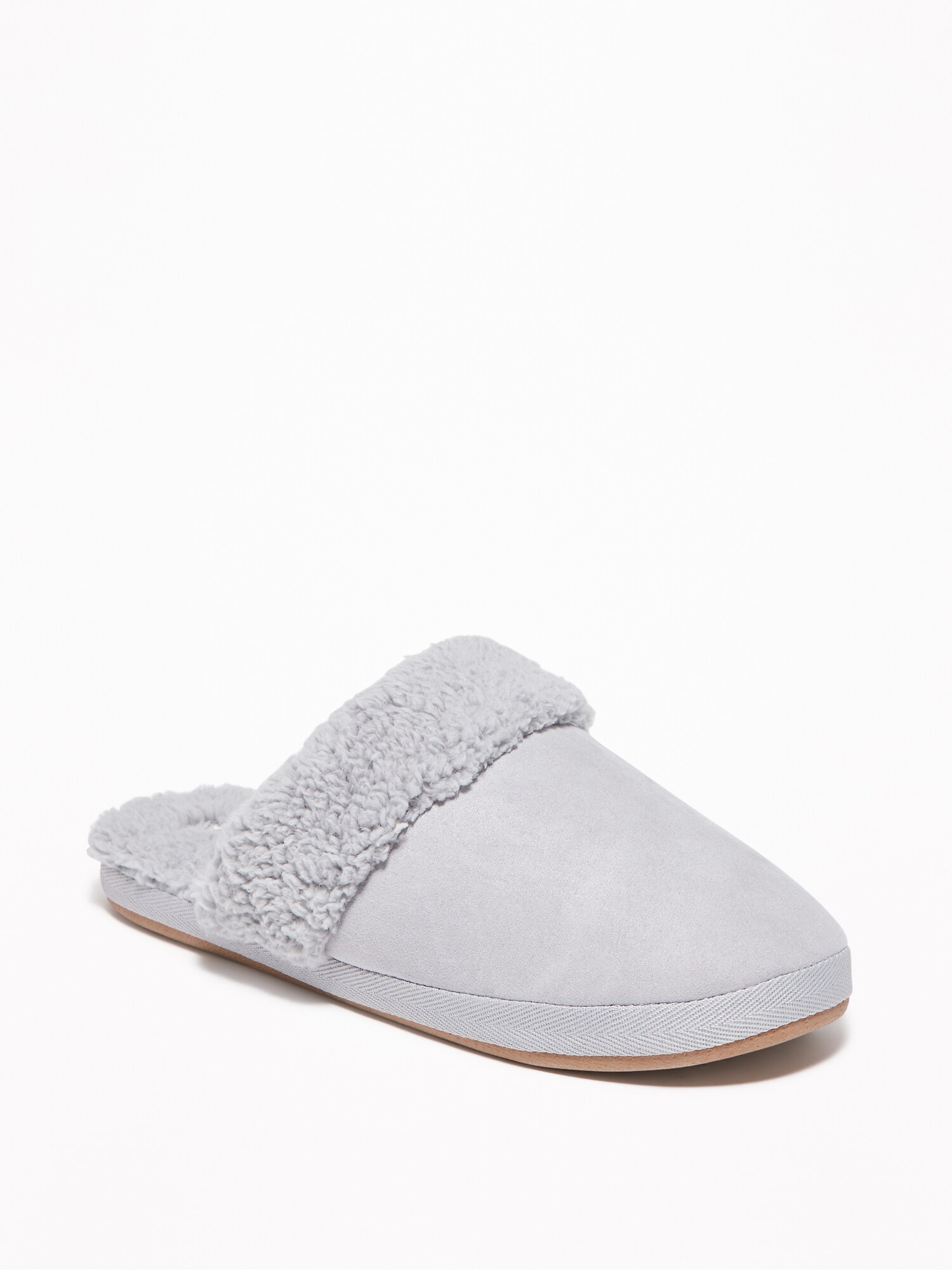 Faux Suede Sherpa Lined Slide Slippers for Women Old Navy