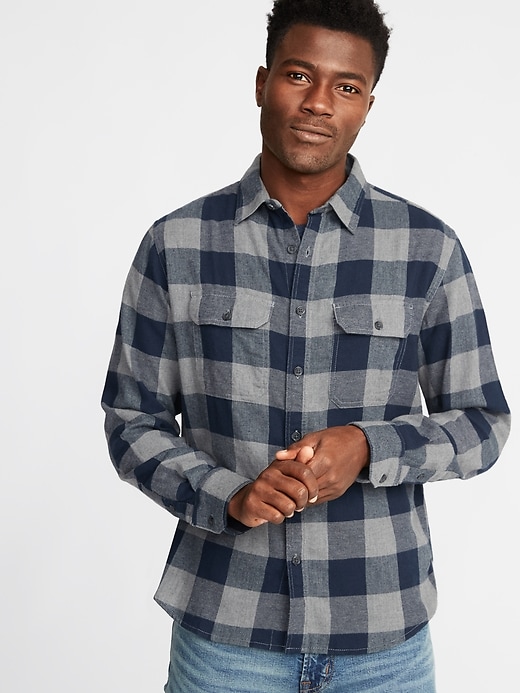 Image number 4 showing, Regular-Fit Built-In Flex Plaid Flannel Shirt