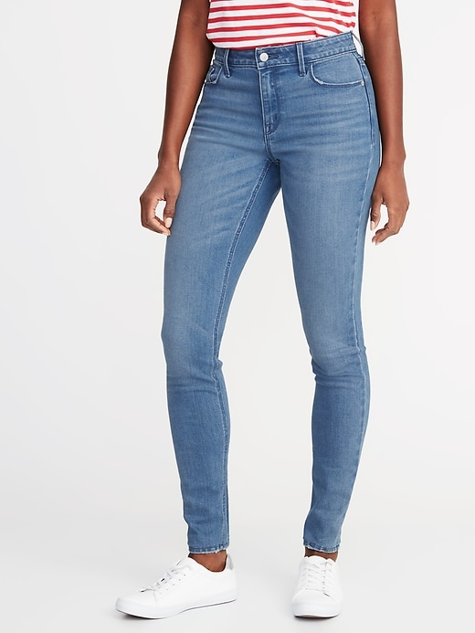 View large product image 1 of 3. Mid-Rise Skinny Jeans for Women
