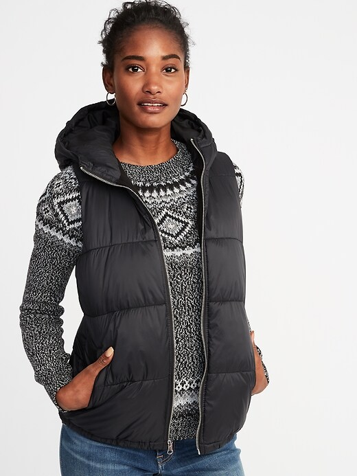 Image number 1 showing, Frost-Free Hooded Nylon Vest for Women