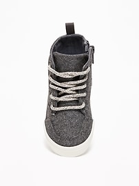 View large product image 4 of 4. Brushed-Felt High-Tops For Toddler Boys
