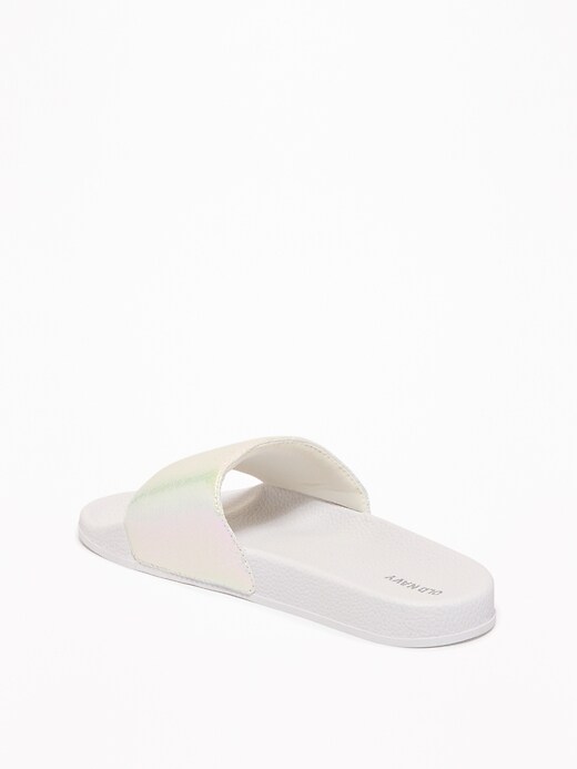 Image number 4 showing, Faux-Leather Pool Slide Sandals for Women