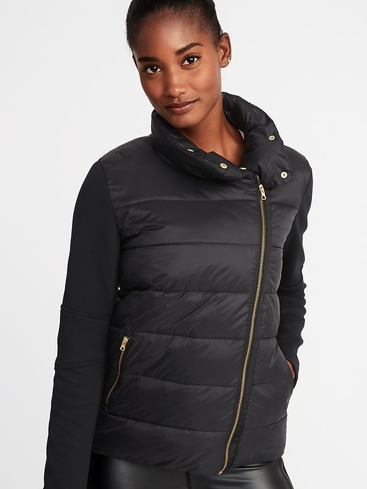 Image number 1 showing, Hybrid Frost-Free Moto Jacket for Women
