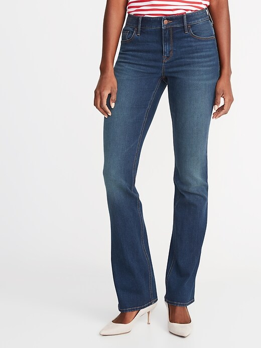 View large product image 1 of 3. Mid-Rise Boot-Cut Jeans for Women