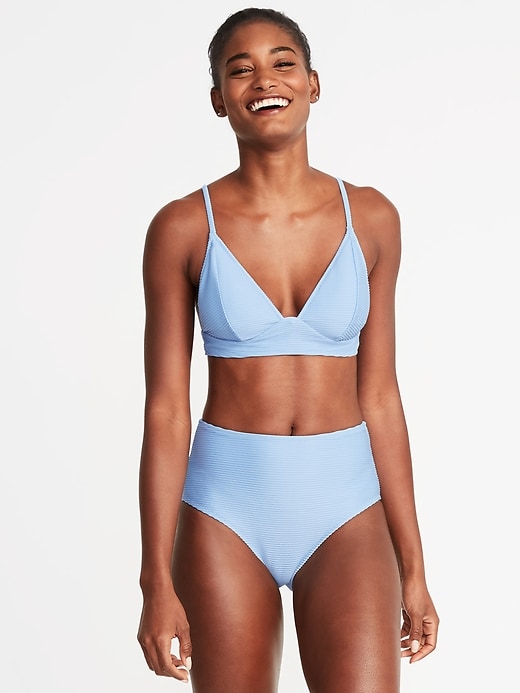 Image number 1 showing, Textured Bralette Swim Top for Women