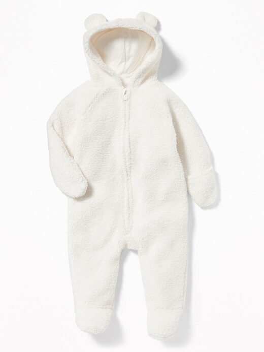 View large product image 1 of 3. Hooded Sherpa One-Piece for Baby