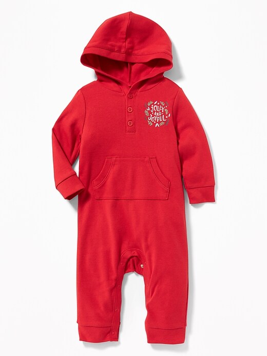 View large product image 1 of 1. Graphic Hooded One-Piece for Baby