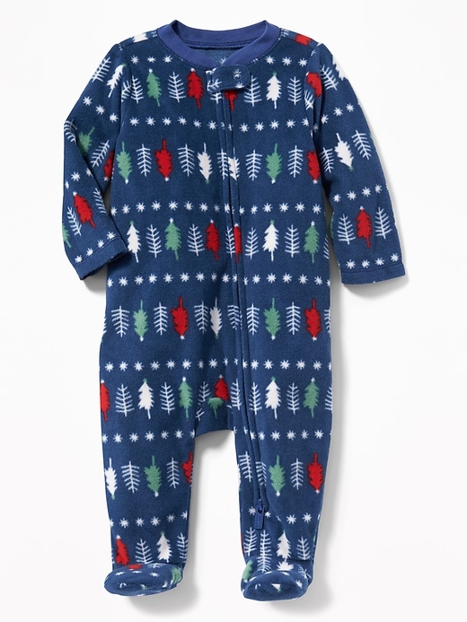 View large product image 1 of 1. Micro Performance Fleece Footed One-Piece for Baby