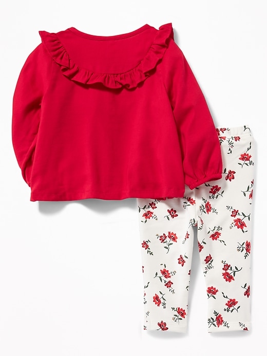View large product image 2 of 2. Ruffle-Trim Top and Leggings Set for Baby